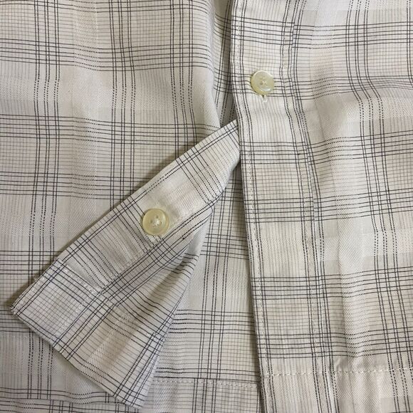 Van Heusen Mens Plaid Short Sleeve Button Up Shirt Large - Picture 6 of 10